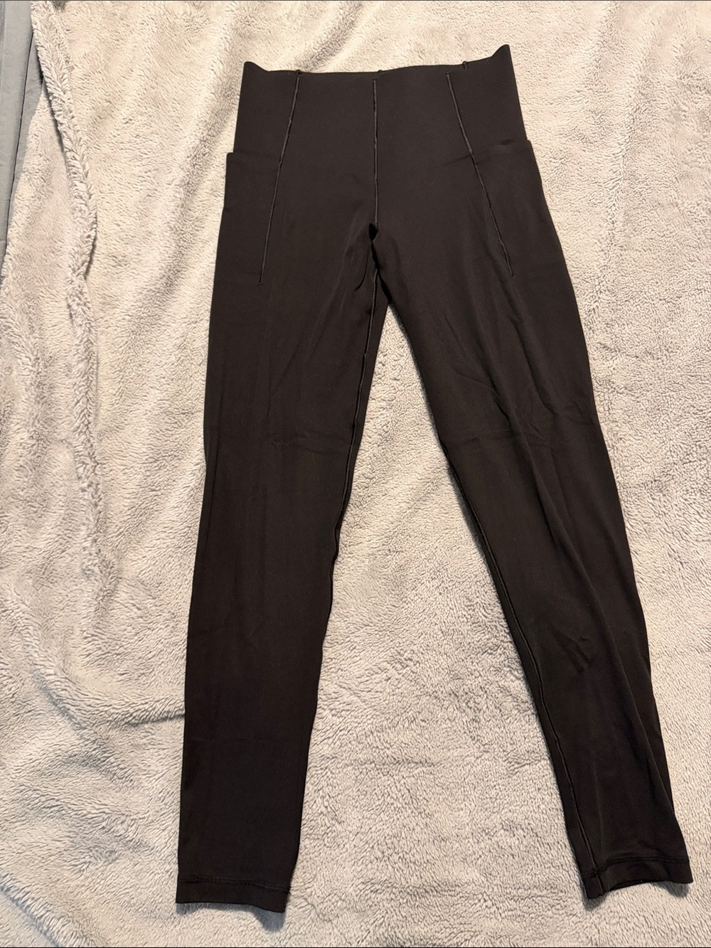 aerie Black High-Waist Seam Detail Leggings